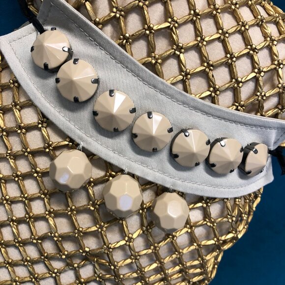PRADA Large Bead Fabric Bib Necklace/Choker/or Belt - Picture 1 of 7